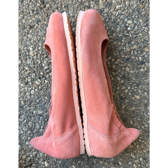 Birkenstock Coral Suede Ballet Shoes Slip On Flats Round Toe Birks Size 37 6 6.5 - Picture 7 of 10